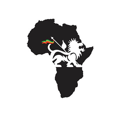 Black african map and lion with flag design Water Transfer Temporary Tattoo(fake Tattoo) Stickers NO.10837